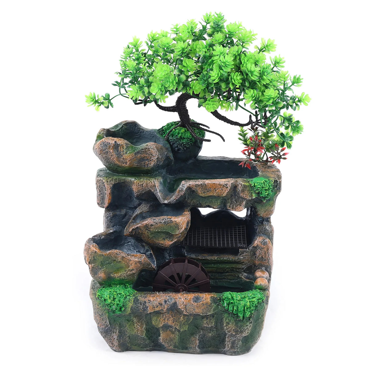 Indoor Room Fountain Waterfall Decor Desktop Fountain Decoration Water Feature with Colour Changing LED Lighting Zen Meditation